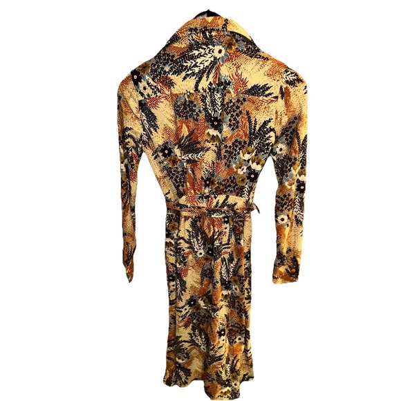 70s JT Dress Co by Jody of California Polyester Midi Dress Floral Wrap Boho VTG - Picture 5 of 9